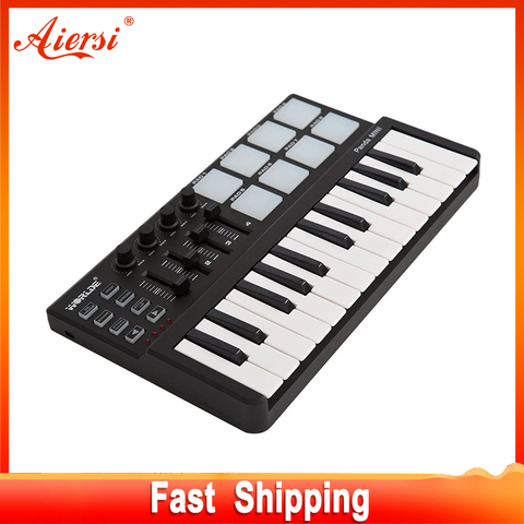 Worlde Panda Tuna MIDI Controller Portable 25-Key USB Keyboard & Drum Pad Music Arranger Keyboard Electronic Sound Controller ► Photo 1/6