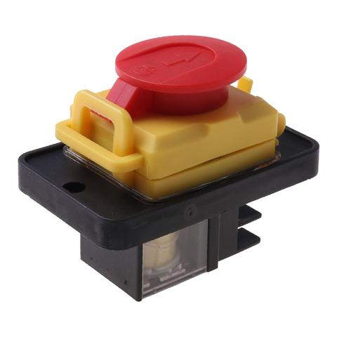 KJD12 250V 16A 4Pin Waterproof Magnetic Start Stop No Volt Release Push Button Switch New 2022 ► Photo 1/6