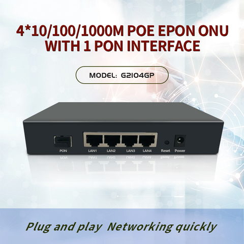 4-Port Gigabit Epon poe onu for IP Carmer GEPON ONU with 4G POE  EPON ONU OLT ► Photo 1/5