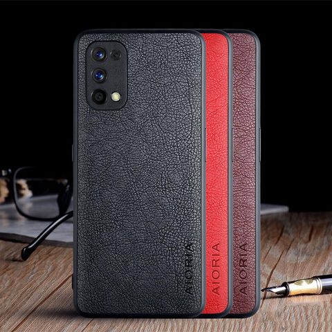 Case for OPPO Realme 7 Pro Realme 7 funda luxury Vintage Leather skin capa TPU cover for oppo realme 7 pro case coque ► Photo 1/6