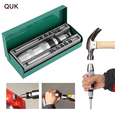 QUK 13 Pcs Impact Driver Screwdriver Set Bit Screw Driver Bits Heavy Duty Shock Loosening Frozen Bolts And Stubborn Fasteners ► Photo 1/6