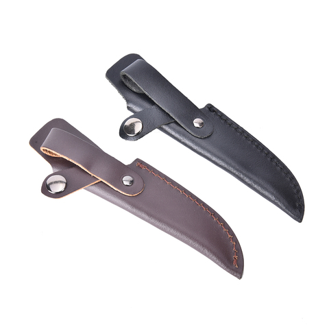 Hot 1pc 22cm Knife Sheath Leather Sheath With Waist Belt Buckle Pocket Multi-function Tool ► Photo 1/6