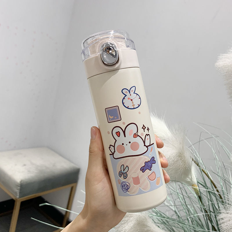 450ml Cute Bear Stainless Steel Vacuum Flask Coffee Tea Milk Travel Mug Gift Cartoons Water Bottle Insulated Thermos Cup ► Photo 1/6