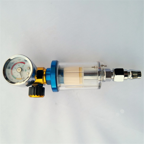 Scratch HVLP Spray Gun Air Regulator Gauge & In-Line Water Trap Filter Tool Spray Gun Regulator and Mini Spray Gun Air Filter ► Photo 1/6