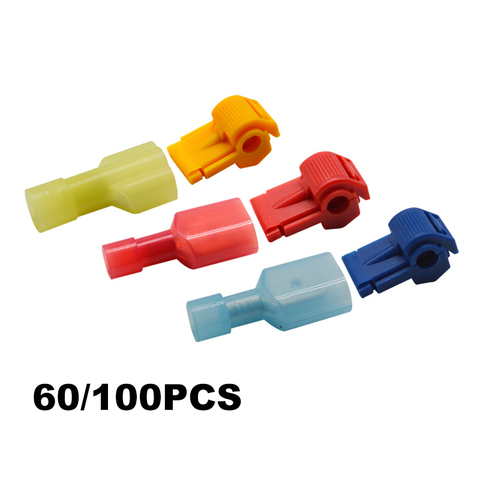 60/100PCS Quick Electrical Cable Connectors Snap Splice Lock Wire Terminals Crimp Wire Cable Connectors ► Photo 1/6