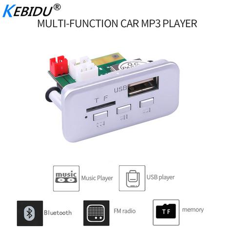 Kebidu 12V MP3 WMA Wireless Bluetooth 5.0 Decoder Board Audio Module USB FM TF Radio AUX input For Car ► Photo 1/1