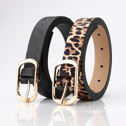2022 Fashion Designer Leather Belt Woman Leopard Snake Print Waist Belts For Women Female Cinto Feminino ► Photo 1/6