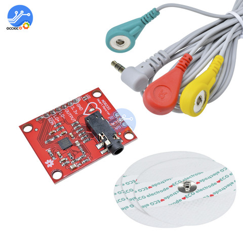 AD8232 Heart Rate ECG Monitoring Sensor Module with cables DIY kit for Arduino ► Photo 1/6