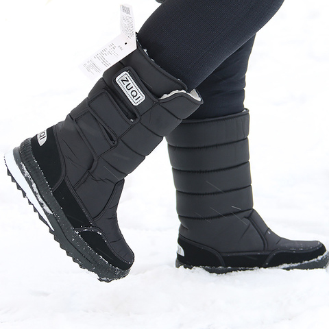 Hot Men Boots Winter Keep Warm Quality Mid-Calf Snow Boots Ladies Lace-up Comfortable Waterproof Booties Chaussures Camouflage ► Photo 1/6