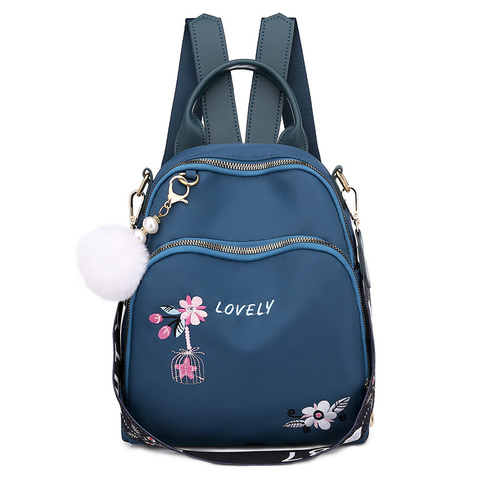 2022 Casual Oxford Backpack Women Floral Waterproof Nylon School Bags for Teenage Girls High Quality Fashion Travel Backpacks ► Photo 1/6