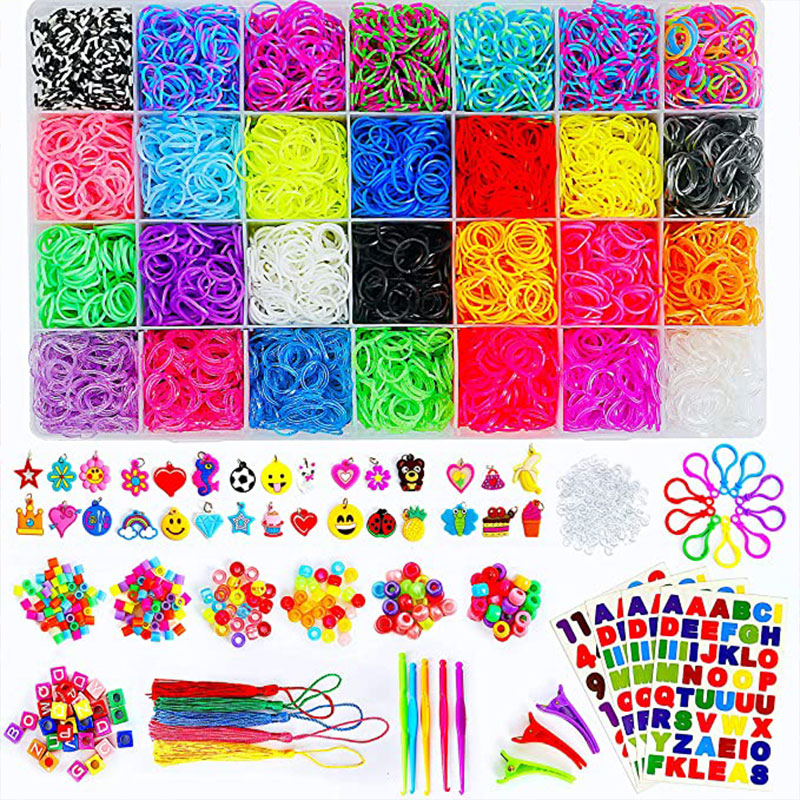 Diy toys rubber bands bracelet for kids or hair rubber loom bands