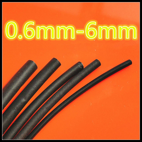 1meter 2:1 Black 0.6mm 0.8mm 1mm 1.5mm 2mm 2.5mm 3mm 3.5mm 4mm 4.5mm 5mm 6 Heat Shrink Heatshrink Tubing Tube Wire Dropshipping ► Photo 1/1