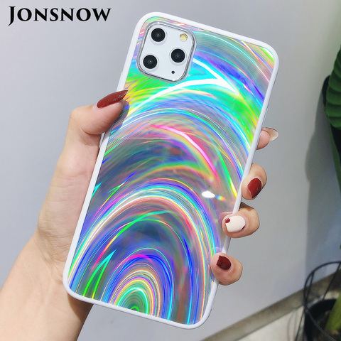Holographic Prism Laser Case for iPhone 12 Mini XR XS Max Cases 3D Rainbow Glitter Phone Cover for iPhone 11 Pro SE 2022 7 8 6S ► Photo 1/6