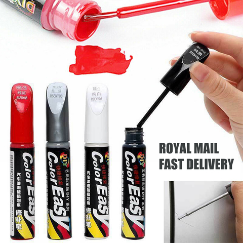 Mayitr 1pc Black White Red Silver Car Paint Scratch Repair Pen Waterproof Paint Pen Marker Pen Brush Paint Car Tyre Tread Care ► Photo 1/6