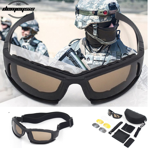 Polarized Military Tactical Glasses Outdoor Sports Climbing Sunglasses Men Hiking Fishing Cycling Glasses Shooting Glasses ► Photo 1/6