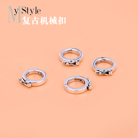 S925 silver buckle DIY accessory pendant buckle can be opened, the buckle of the bracelet, the buckle of the buckle, the buckle ► Photo 1/6