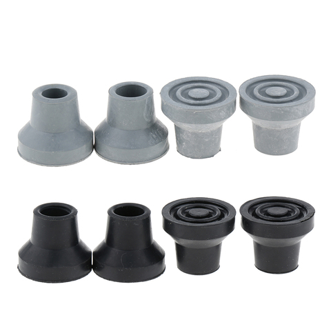 8Pcs 16mm Walking Stick Tips End Protector Canes Accessory, Rubber Crutch & Walker Tips & Leg Tips Caps Cover, Gray and Black ► Photo 1/6