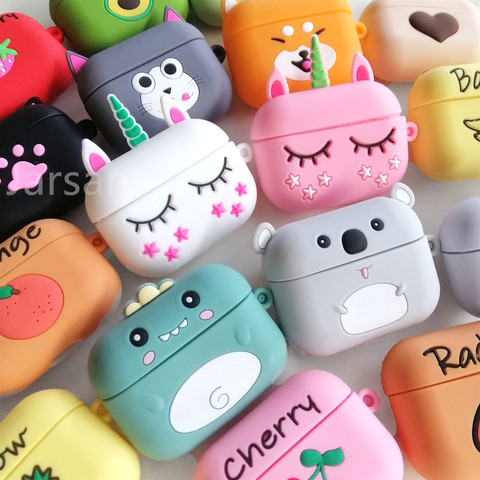 cute For AirPods Pro Case Silicone Wireless Headphone Case Earphone For Apple Airpods 3 pro Case Cover accessories Protective ► Photo 1/5