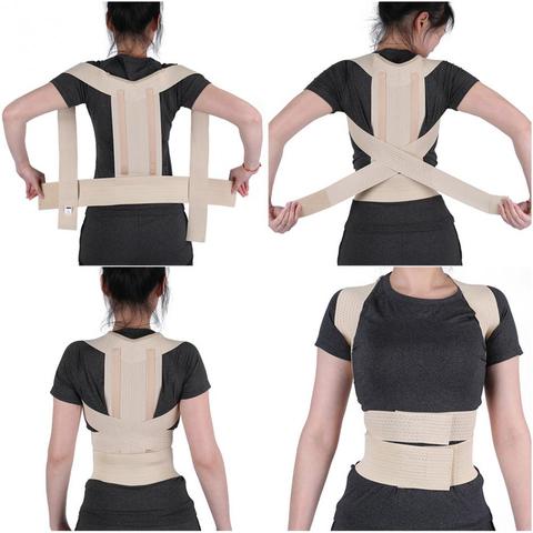 Adjustable Posture Corrector Back Support Belt Shoulder Back Brace Lumbar  Spine Support Belt Posture Correction For Adult - Price history & Review, AliExpress Seller - DeMoce Official Store