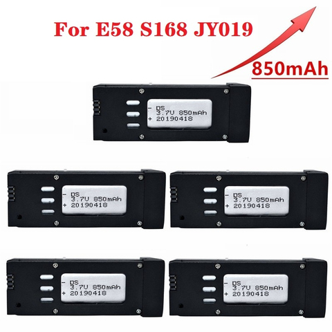 1-5Pcs Upgrade 850mAH Battery for E58 JY019 S168 RC Drone Quadcopter Spare Parts 3.7V Lipo Battery For RC Rechargeable battery ► Photo 1/4