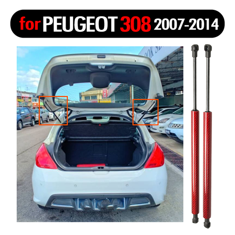2pcs Auto Hatchback Tailgate Boot Gas Struts Spring Shock Damper for Peugeot 308 2007-2014 Hatchback 460 mm Gas Charged ► Photo 1/6