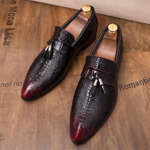 Men's fashion Tassel Soft Moccasins Mens Genuine Leather Casual Loafers Outdoor Driving Flats Shoes ► Photo 1/6