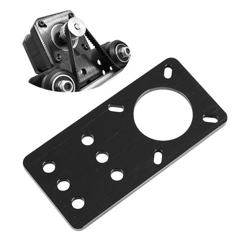 1Pcs Black Color Aluminum Nema 17 Stepper Motor Mount Plate with 4pcs screws For DIY CNC Machine 3D Printer Openbuilds ► Photo 1/6