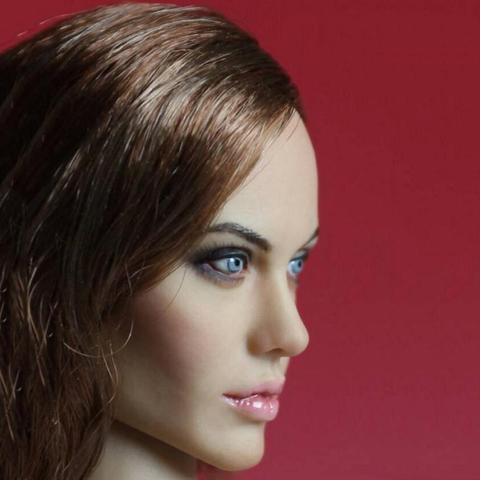 CGL T-10 1/6 Angelina Jolie Head Sculpt Beautiful Girl Women Head Carving Model Fit 12