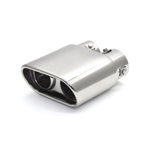 1 pcs Double inner exhaust tip stainless steel exhaust pipe muffler tips fit for universal car turbo muffler tip ► Photo 1/6