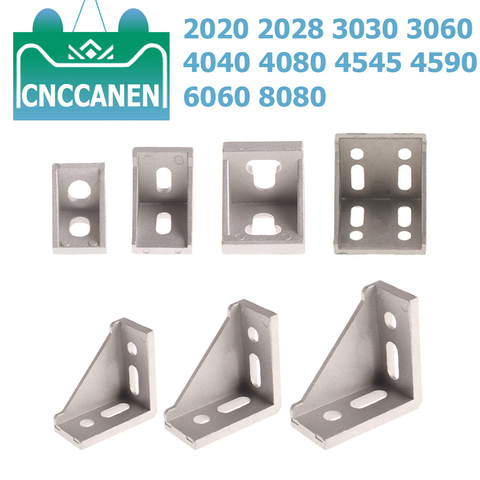 2/5PCS 2022 2028 3030 4040 Corner Bracket Fitting Angle L Connector Bracket Fastener for Aluminium Profile CNC 4545 6060 8080 ► Photo 1/6