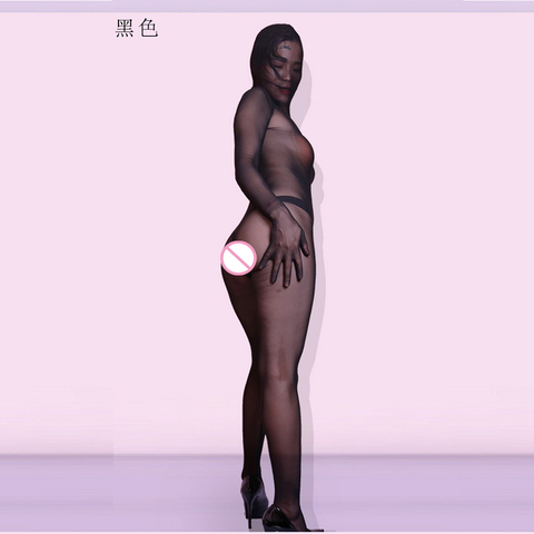 Sexy See-through Temptation Zentai Full-Body Tights Catsuit Beauty Jumpsuit Appeal Clothing Zip Open Crotch Sculpting Clothing ► Photo 1/6