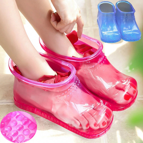 Women Foot Soak Bath Therapy Massage Shoes Relaxation Ankle Boots Acupoint Sole Portable Home Feet Care Hot water Zapatos Mujer ► Photo 1/6