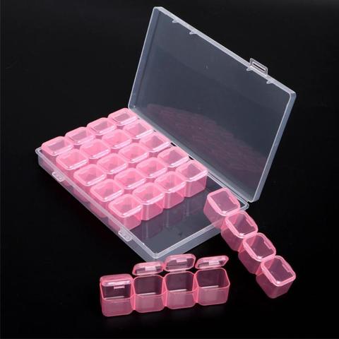 28 Grids Plastic Pill Case Storage Box Case Convenient Medicine Storage Organizer Container Case Jewelry Organizer Manicure Tool ► Photo 1/6