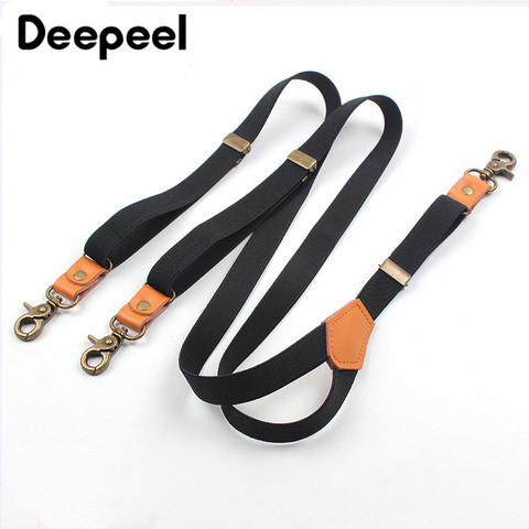 Deepeel 1pc 2*110cm Suit Trousers Shoulder Strap 3 Clips Sanp Buckles Suspenders Retro Hook Jeans Decoration Male Jockstrap ► Photo 1/6