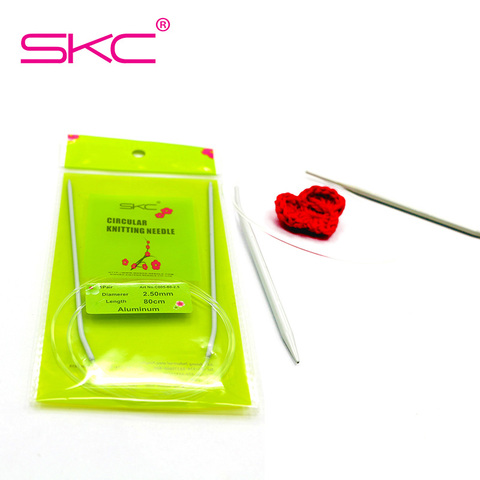 SKC Circular Knitting Needles 2-12mm High Quality Aluminum Porcelain Surface Circular Knitting Needles Crochet Knitting Tool ► Photo 1/6