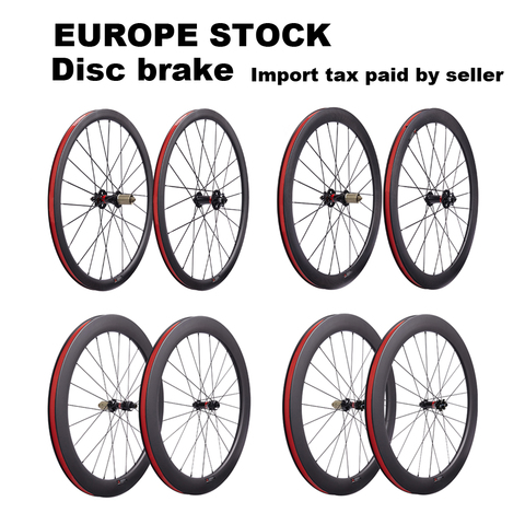 Disc Brake 700C Carbon Wheels Road Bike Cyclocross Wheelset with Novatec Center Lock Or 6 Blot 12X100/15X100mm TA QR Hub Bock ► Photo 1/6