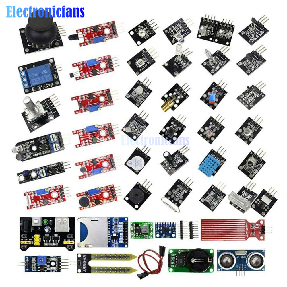 37 in 1 Sensor Starter Kit 45 in 1 Sensors Modules Kit for Arduino ...