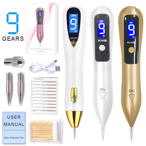 Newest LCD Plasma Laser Pen Tattoo Mole Removal Face Skin Tag Freckle Wart Dark Spot Remove Tool Beauty Care Salon ► Photo 1/6