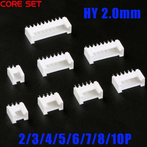20PCS HY 2.0mm connectormale pin header HY2.0 buckle straight pin socket 2P 3P 4P 5P 6P 7P 8Pin for PCB board ► Photo 1/1