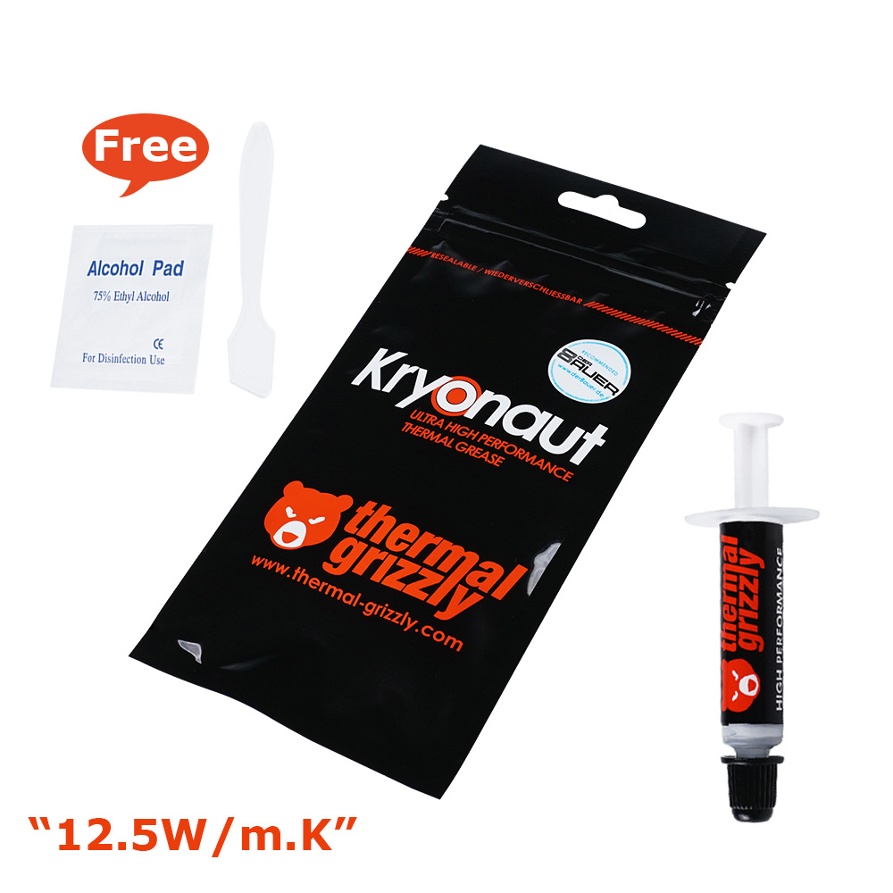 Thermal Grizzly Kryonaut Paste Cooler Grease 12.5W/m.k Water Cooling  Conductive Heatsink Plaster Cooler No Certificate - Price history & Review, AliExpress Seller - AegirX MOD Store