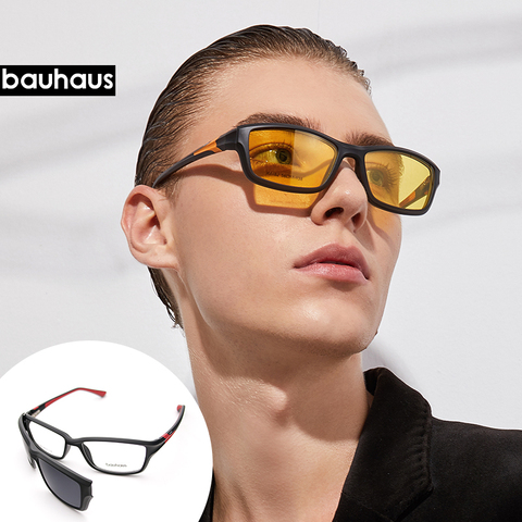 X3182 Bauhaus fashion sport eyewear night vision magnetic sunglasses ► Photo 1/6