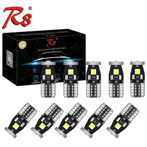 10x T10 LED W5W LED Car DRL 3030 3SMD 194 168 Position Lights Reading Interior Lamp Canbus 12V 6500k White Yellow Polarity Free ► Photo 1/6