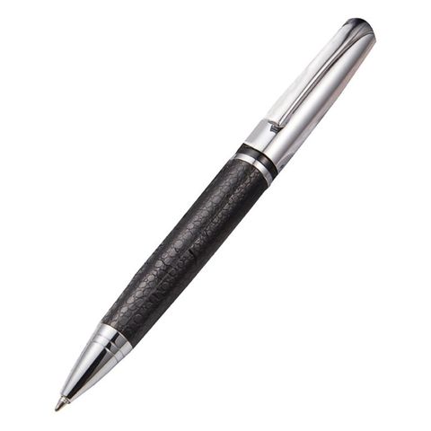 Rotary Business Pen 0.5mm Black Ink Leather Metal Ballpoint Pens Student Gift Office Stationery Supplies ► Photo 1/6