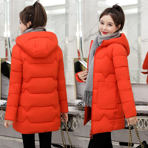 2022 Winter New Women Jacket Coats Slim Parkas Female Down cotton Hooded Overcoat Thick Warm Jackets Loose Casual Student Coat ► Photo 1/6