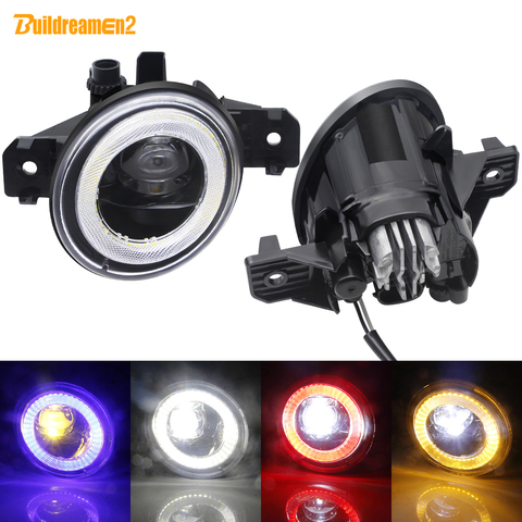 2 Pieces Angel Eye Fog Light Car LED DRL Fog Lamp 30W 8000LM 12V For Nissan X-Trail Juke Almera Murano Micra NV400 Teana Micra ► Photo 1/6