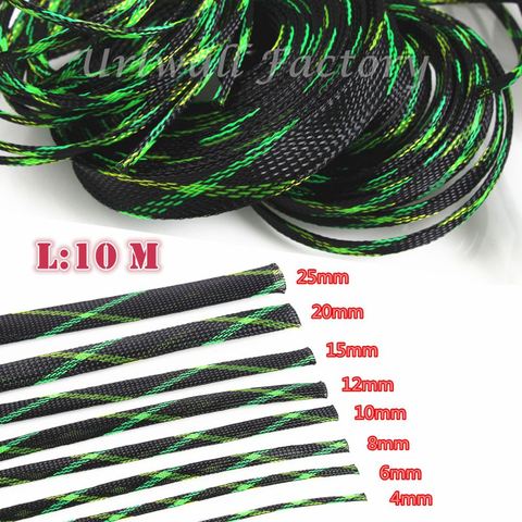 2/4/6/8/10/12/15/20/25mm Insulation Braided Sleeving Tight PET Expandable Cable Sleeves Wire Gland 5M/10M Cables Protection ► Photo 1/6