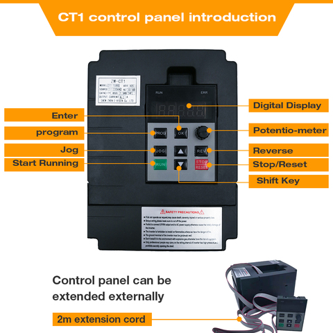 Frequency Converter Adjustable Speed VFD Inverter 1.5KW/2.2KW ZW-CT1 3P 220V Output for Motor Low Frequency inverter wzw5 ► Photo 1/5