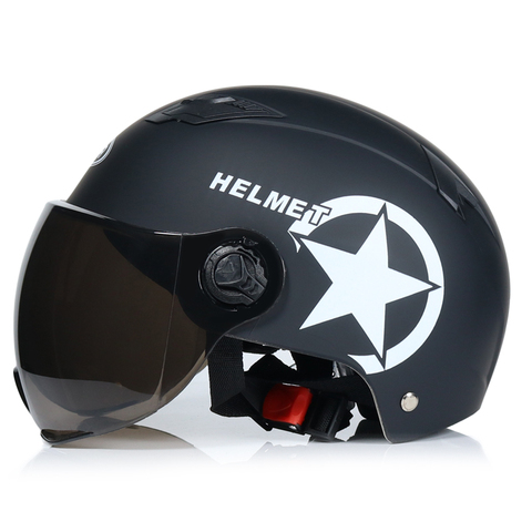 Motorcycle Helmet Scooter Bike Open Face Half Baseball Cap Anti-UV Safety Hard Hat Motocross Helmet Multiple Color Protect ► Photo 1/6