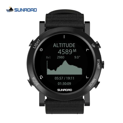 SUNROAD Digital Sports Outdoor Men Watches with Altimeter Barometer Heart RATE Nylon Pedometer 5ATMWaterproof Swim Wristwatch ► Photo 1/5