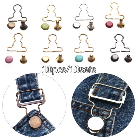 10sets Mini Doll Belt Buttons Doll Clothes DIY Metal Buckle Fit for 1/6 Dolls Girls Doll Buckles Trousers Bags Accessories ► Photo 1/6